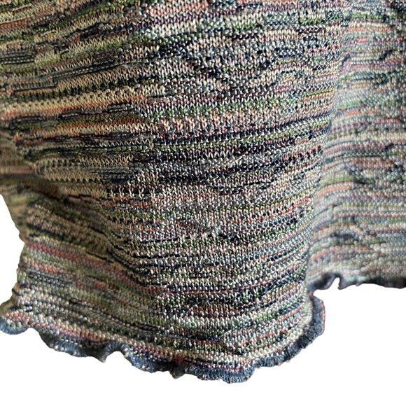 Womens Stretch Crop Top Alfred Dunner Blouse Top Size 1X Petite Blue Pink u - Picture 7 of 7